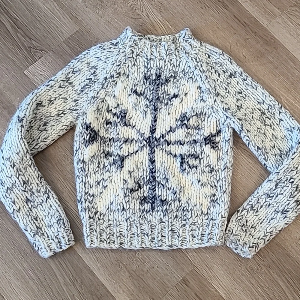 Express Snowflake Pattern Cowl Neck Sweater - Picture 1 of 6